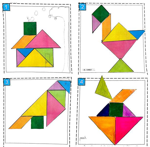 图2 学生七巧板作品